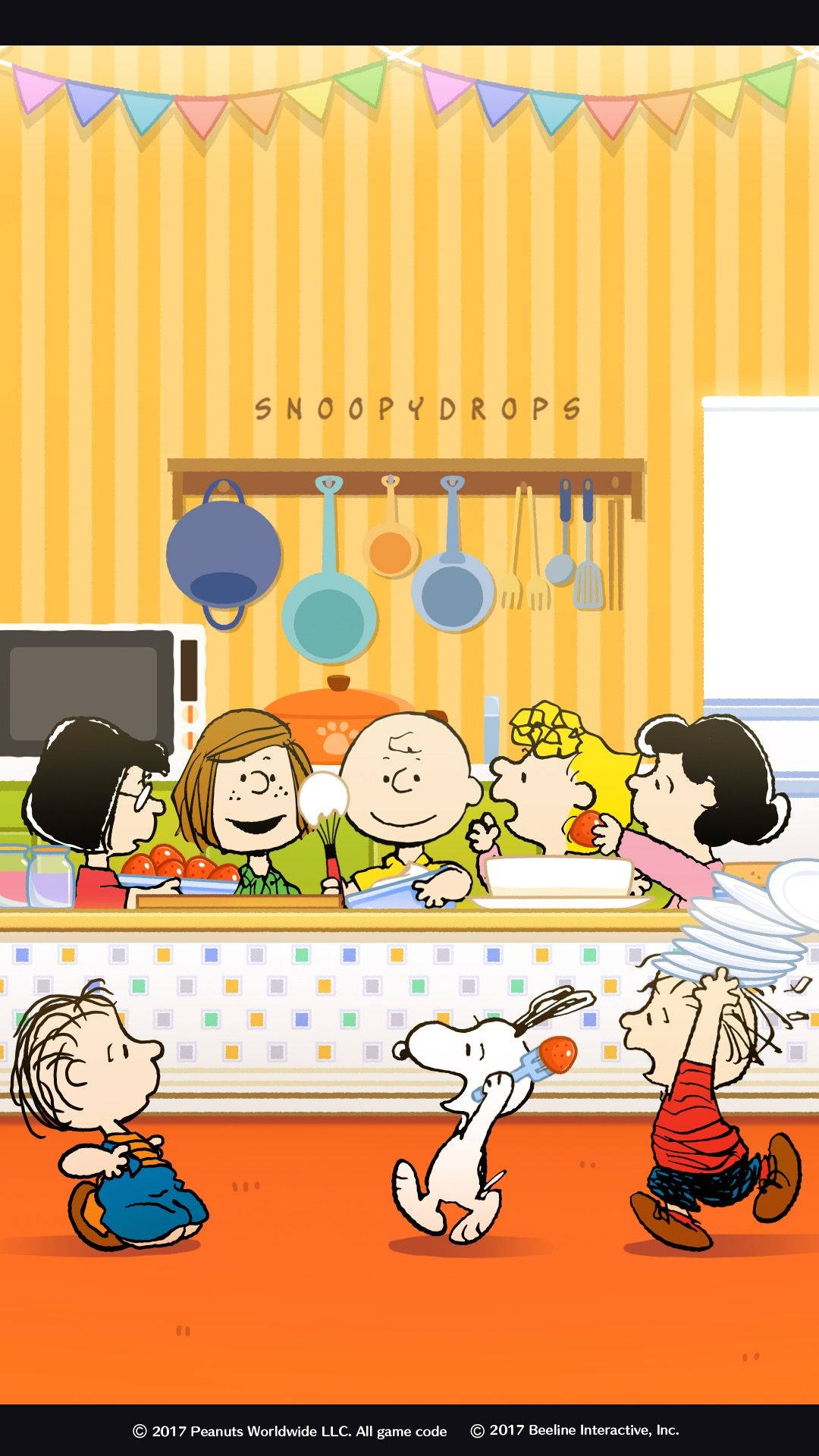 Peanuts Gang Preparing Thanksgiving Meal Wallpaper