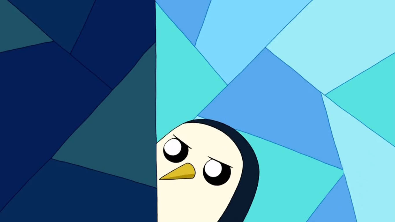 Peeking Gunter Adventure Time Wallpaper