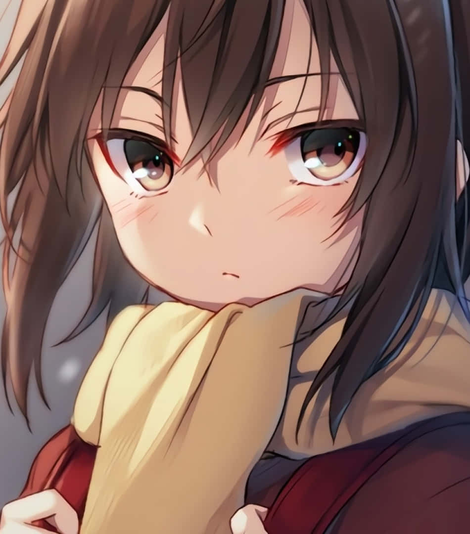 Pensive Anime Girl Kayo Hinazuki Wallpaper