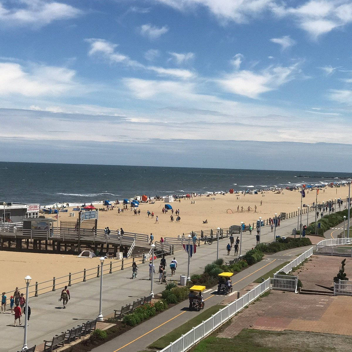 People At Virginia Beach Oceanfront Wallpaper