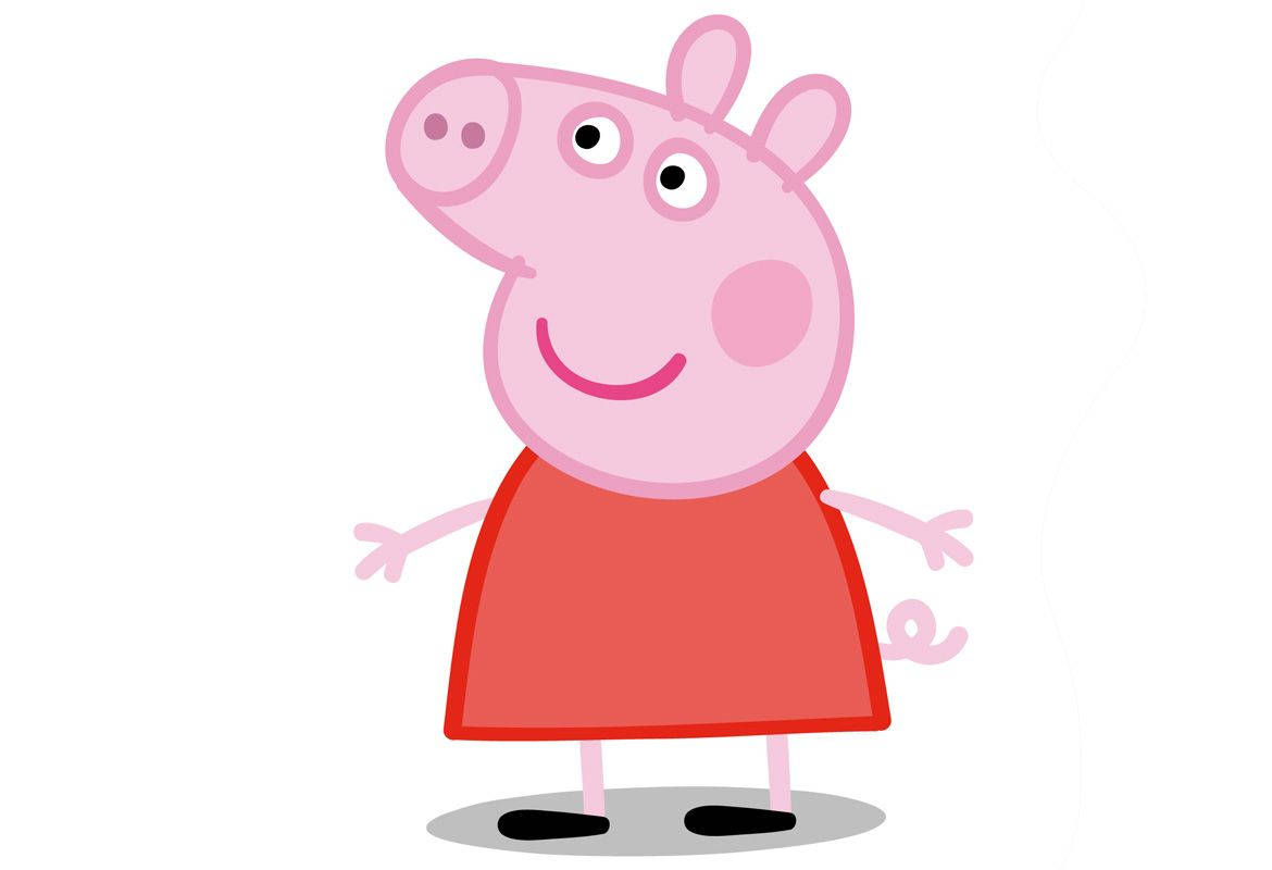 Peppa Pig In A Snow White Background Wallpaper