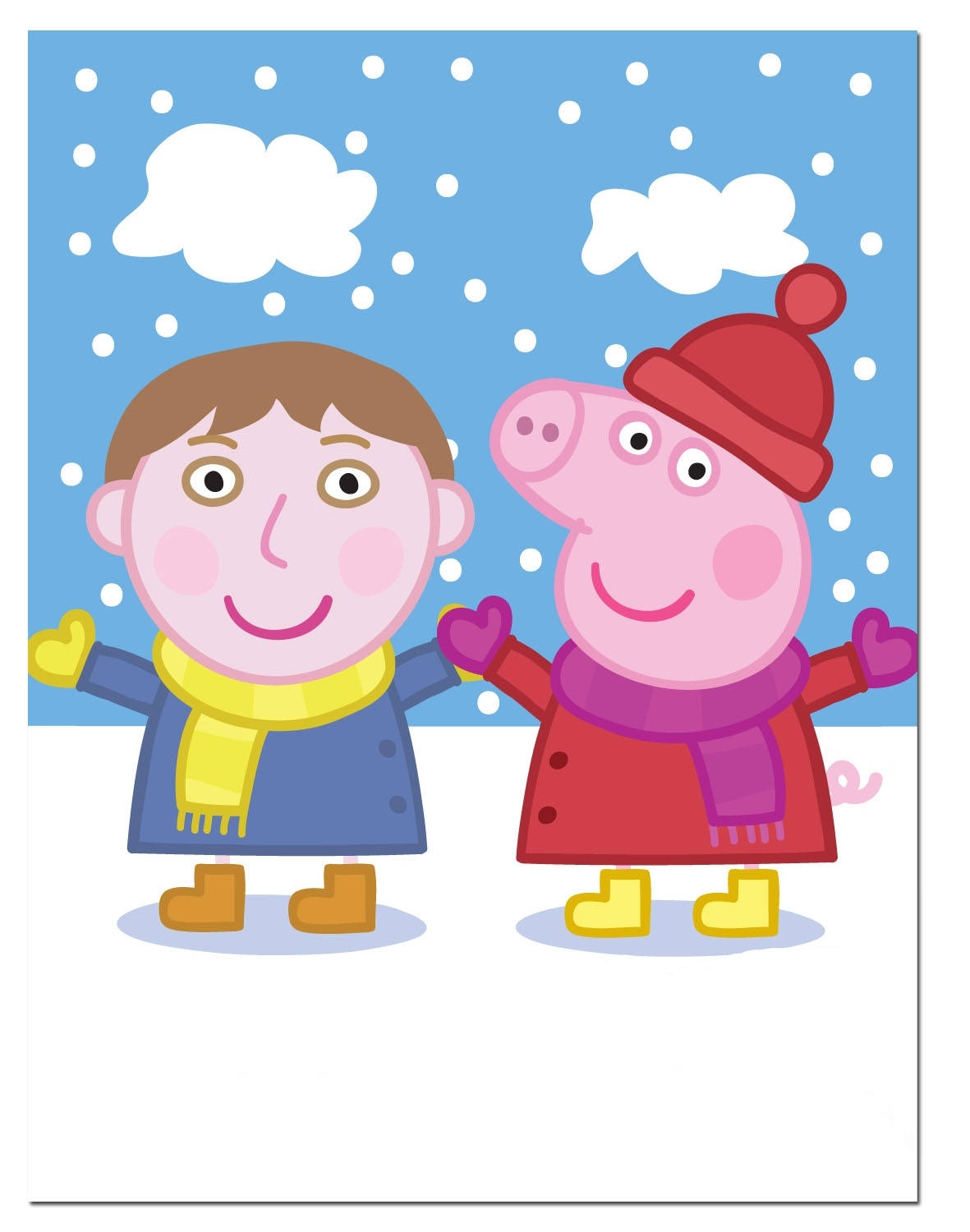 Peppa Pig Ipad Snowy Day Wallpaper