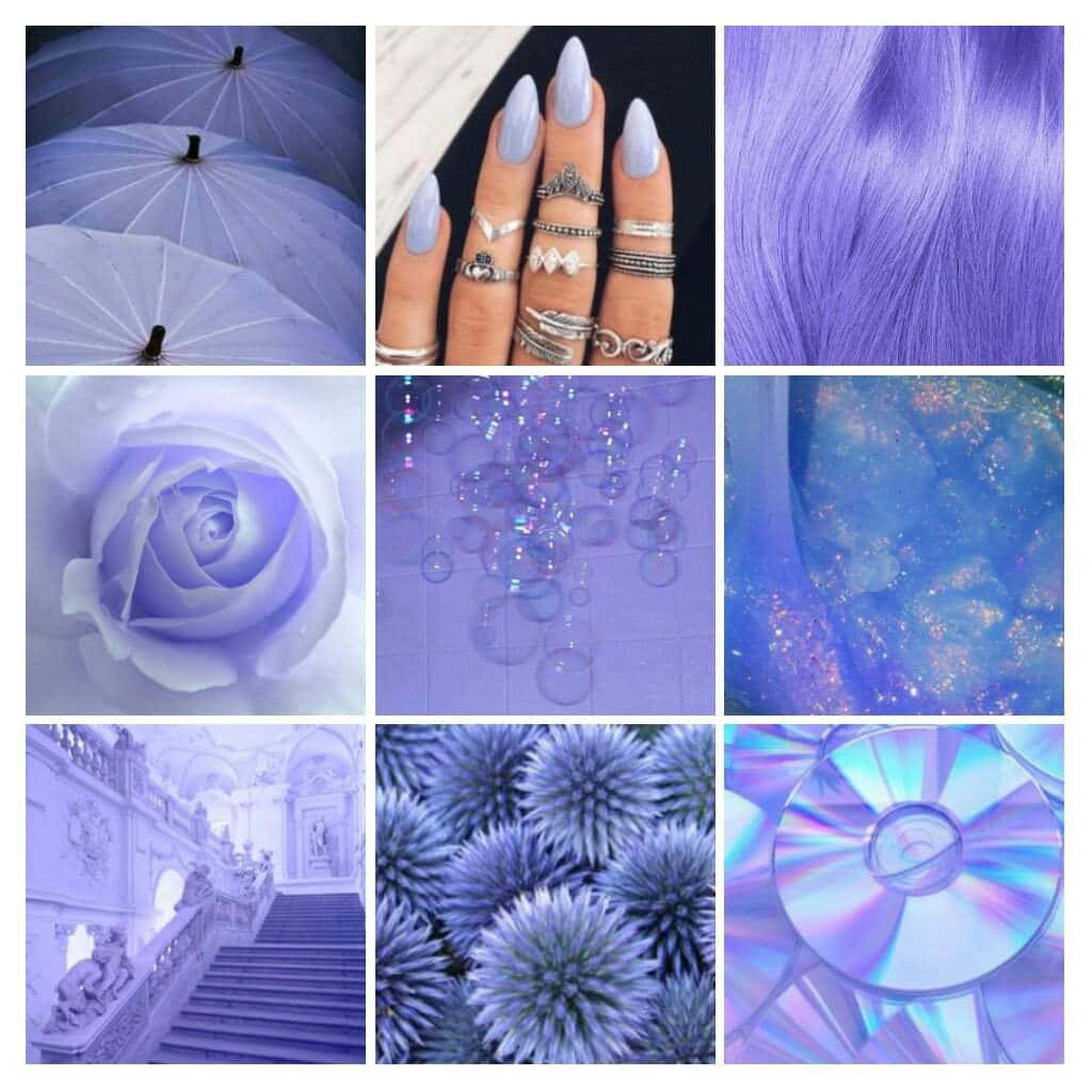 Periwinkle Aesthetic Collage Wallpaper