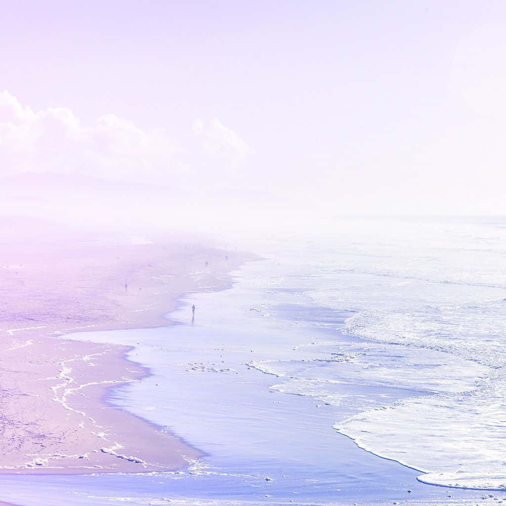 Periwinkle Beachscape Aesthetic Wallpaper