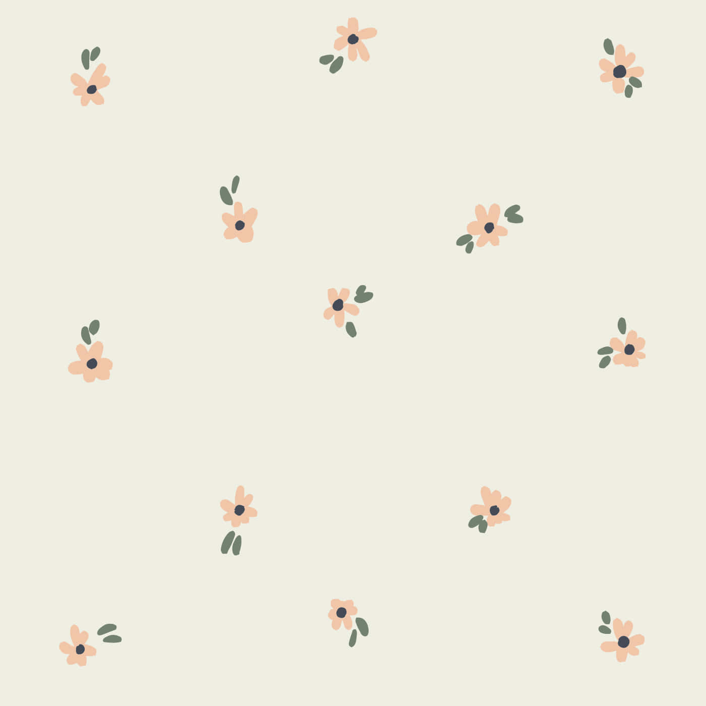 Periwinkle Floral Pattern Background Wallpaper