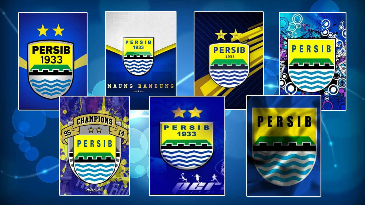 Persib Bandung Logo Variations Wallpaper