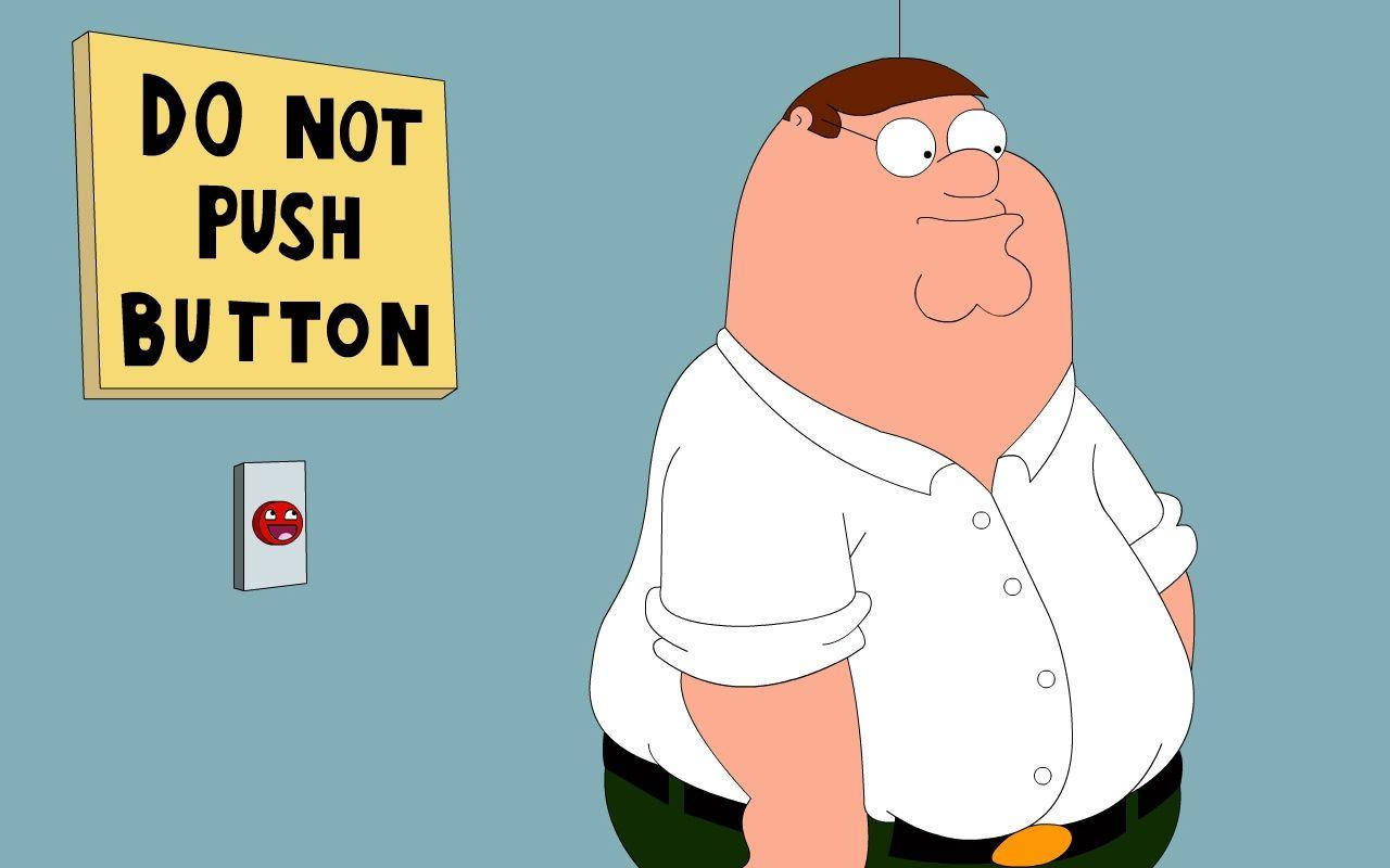 Peter Griffin And Warning Sign Wallpaper