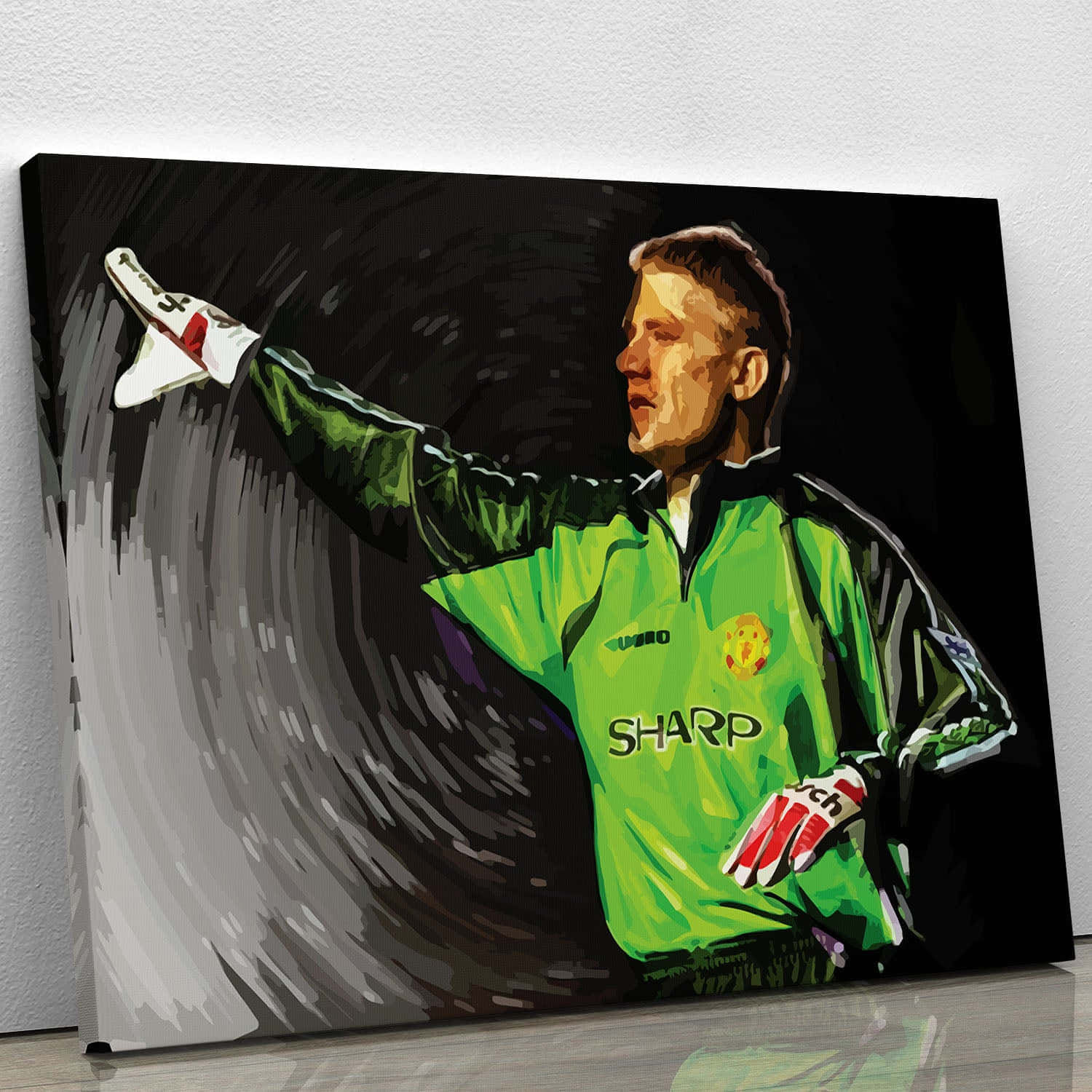 Peter Schmeichel Goalkeeper Fanart Painting Wallpaper