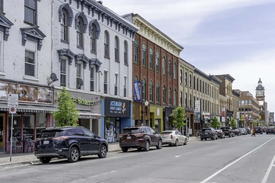 Peterborough Downtown Street View Wallpaper