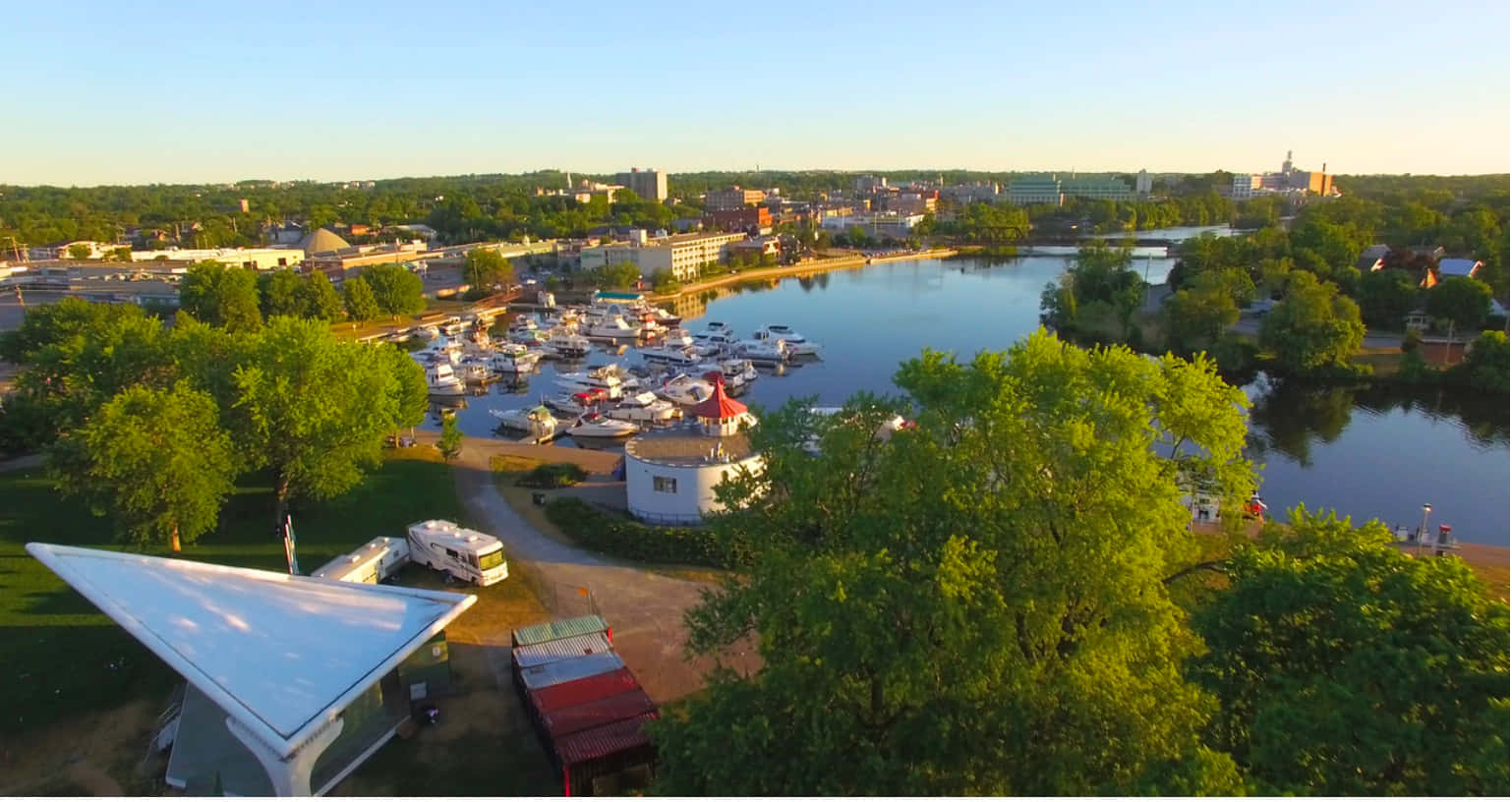 Peterborough Marina Aerial View Wallpaper