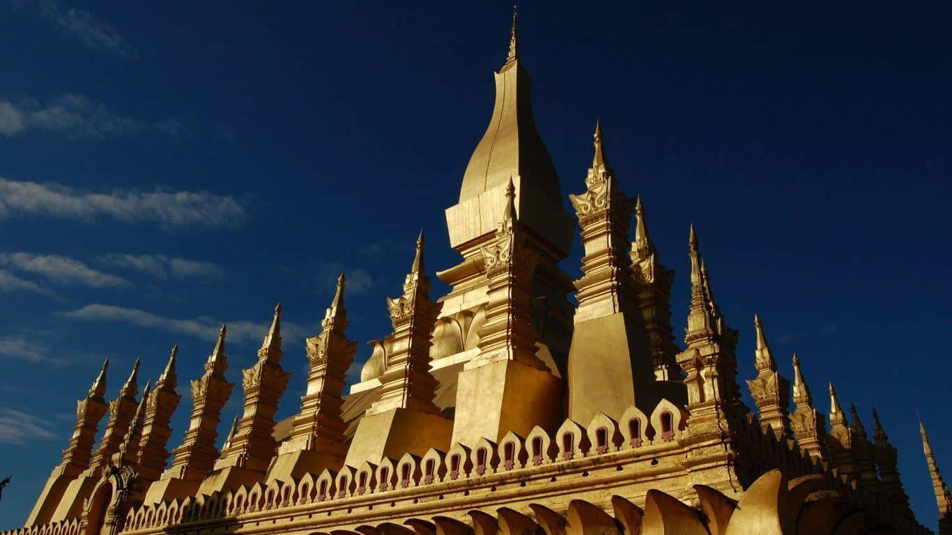 Pha That Luang Profile In Vientiane Wallpaper