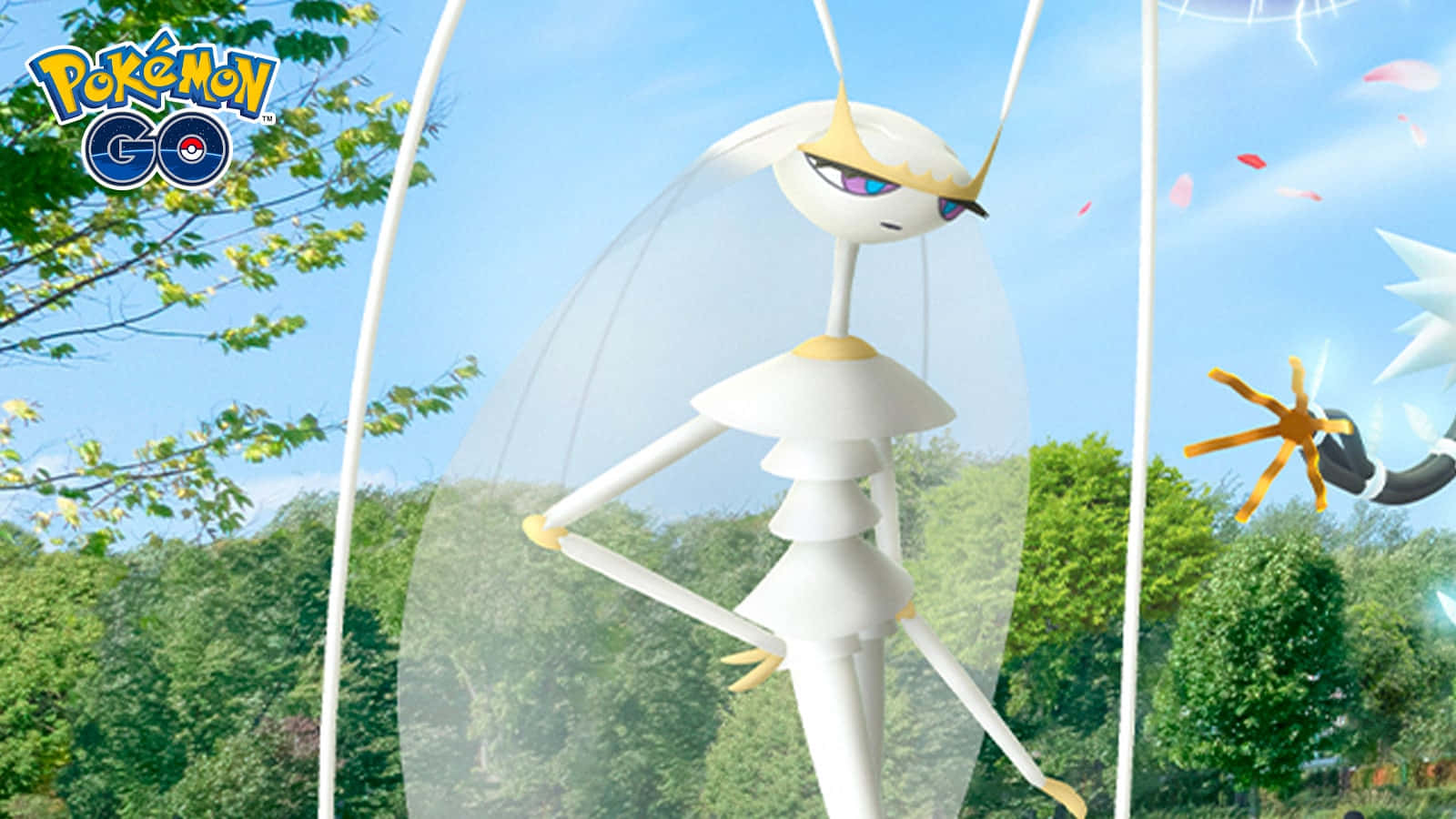 Pheromosa Beside A Natural Vista In Pokemon Go Wallpaper