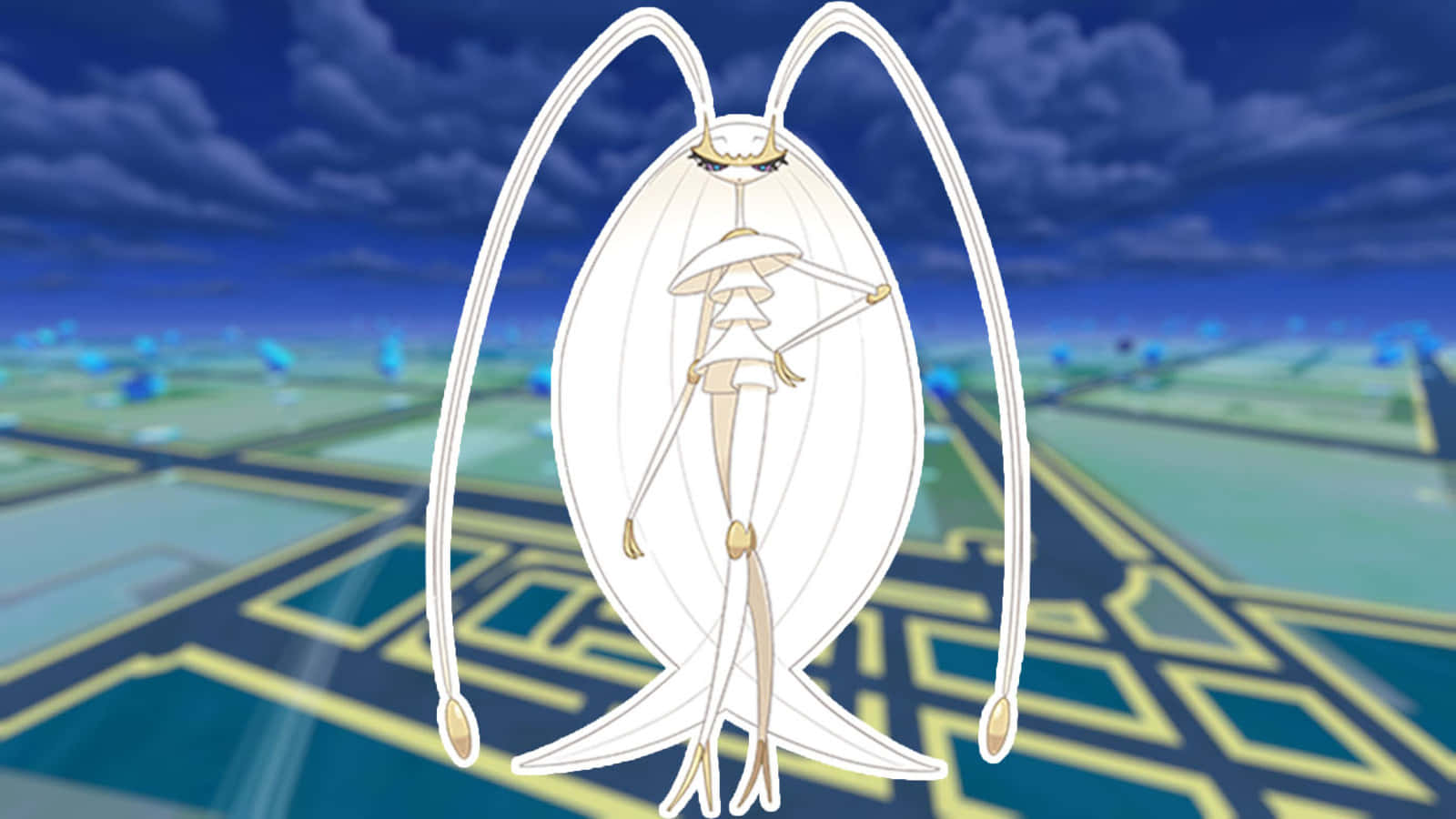 Pheromosa Dark Blue Pokemon Go Background Wallpaper