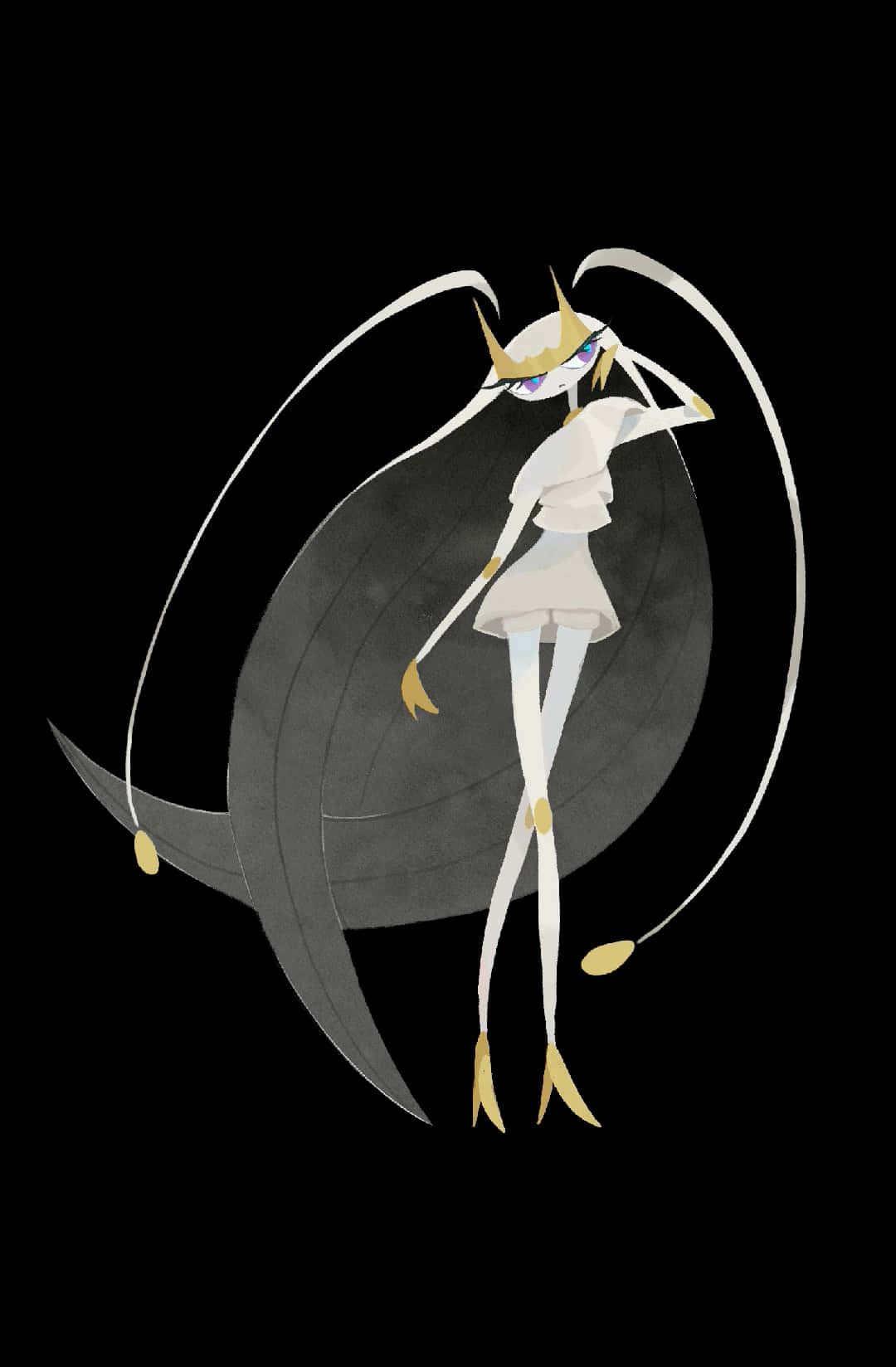 Pheromosa Pokemon On Black Background Wallpaper