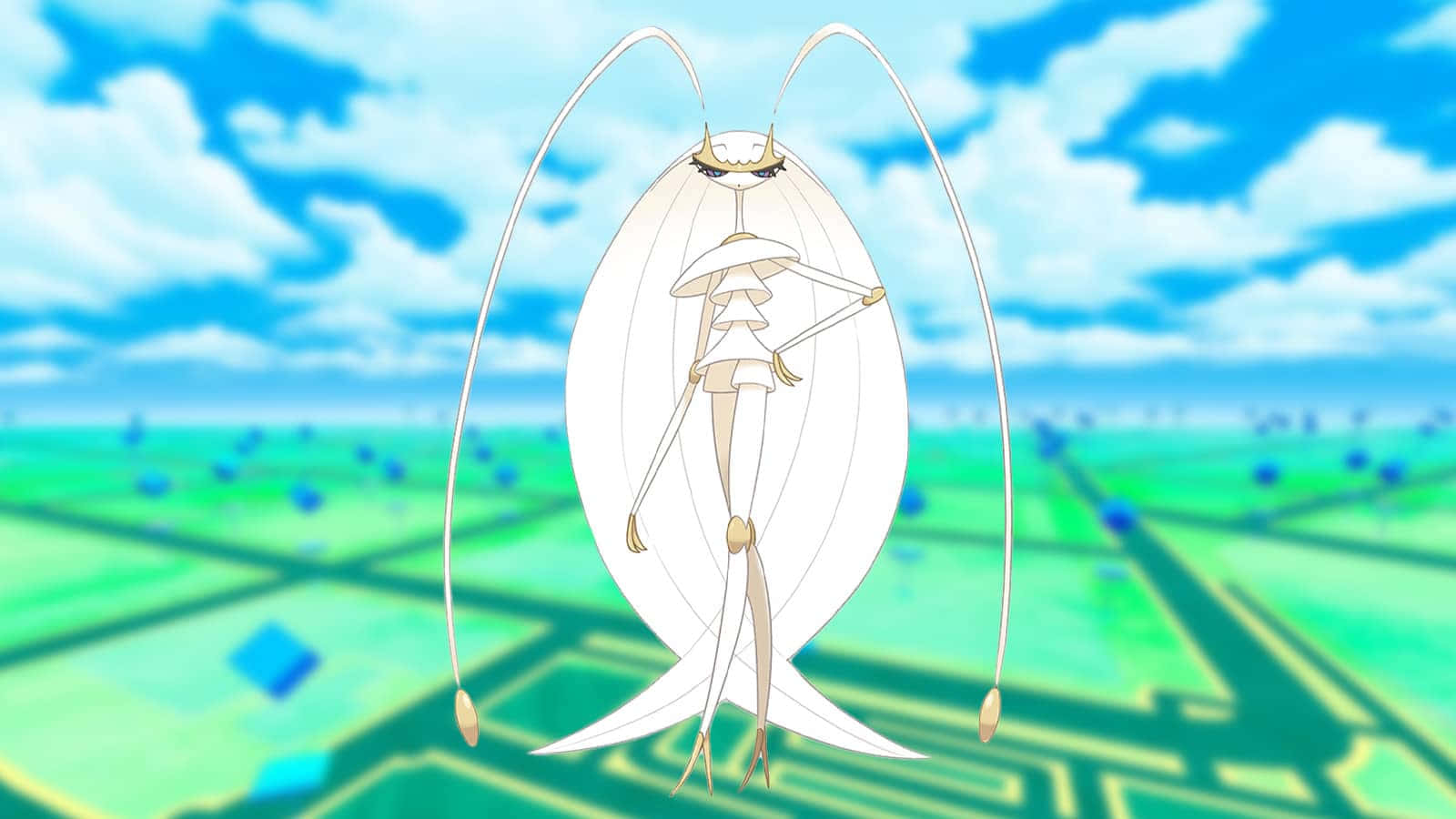 Pheromosa With Pokemon Go Background Wallpaper