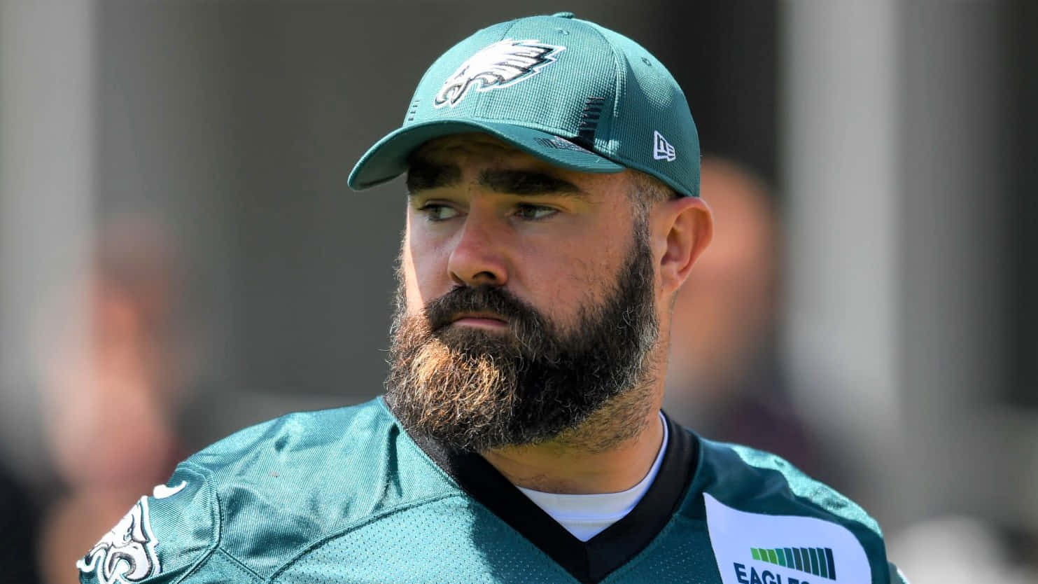 Philadelphia Eagles' Jason Kelce In Action Wallpaper