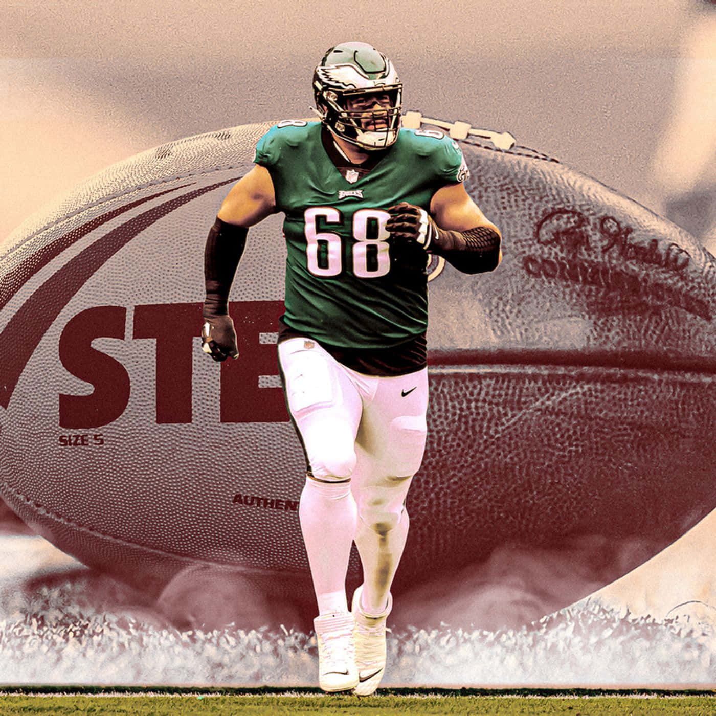 Philadelphia Eagles Player Number68 Wallpaper