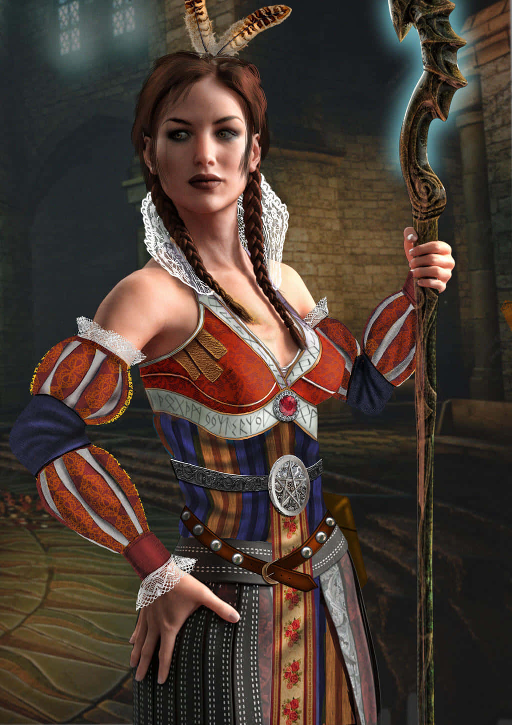 Philippa Eilhart Sorceress Portrait Wallpaper