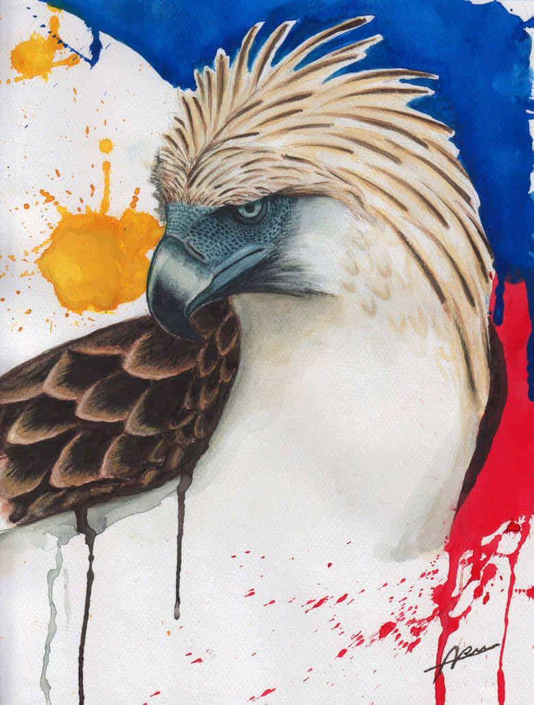 Philippine Eagle Watercolor Art Wallpaper