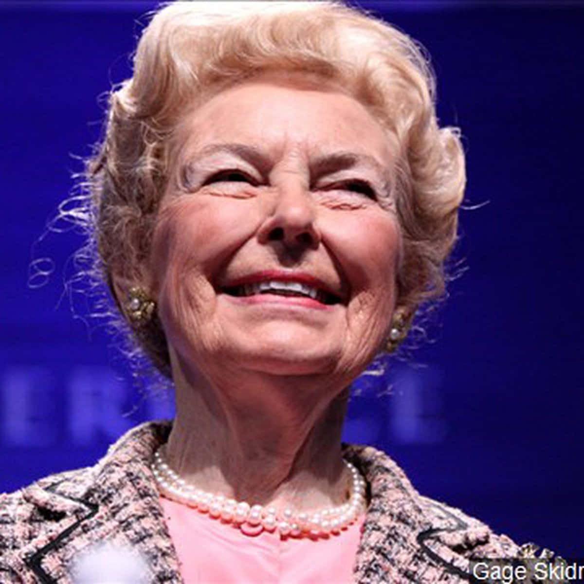 Phyllis Schlafly Blue Background Wallpaper