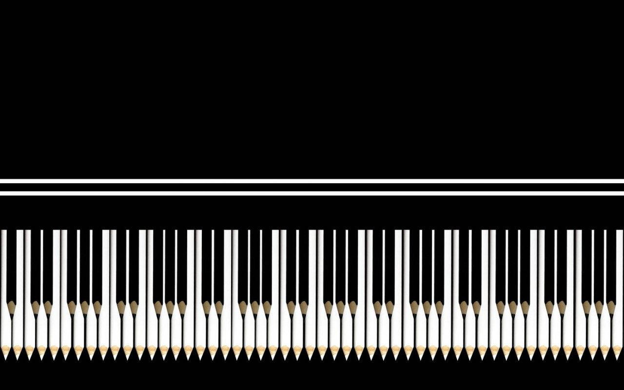 Piano Keyboard Pencil Art Wallpaper