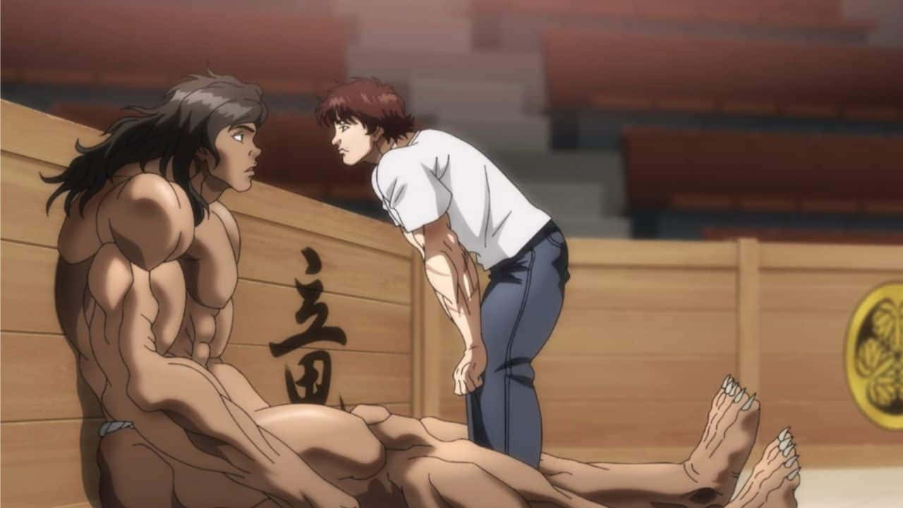 Pickleand Baki Confrontation Wallpaper