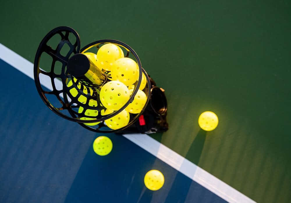 Pickleball Equipmenton Court Wallpaper