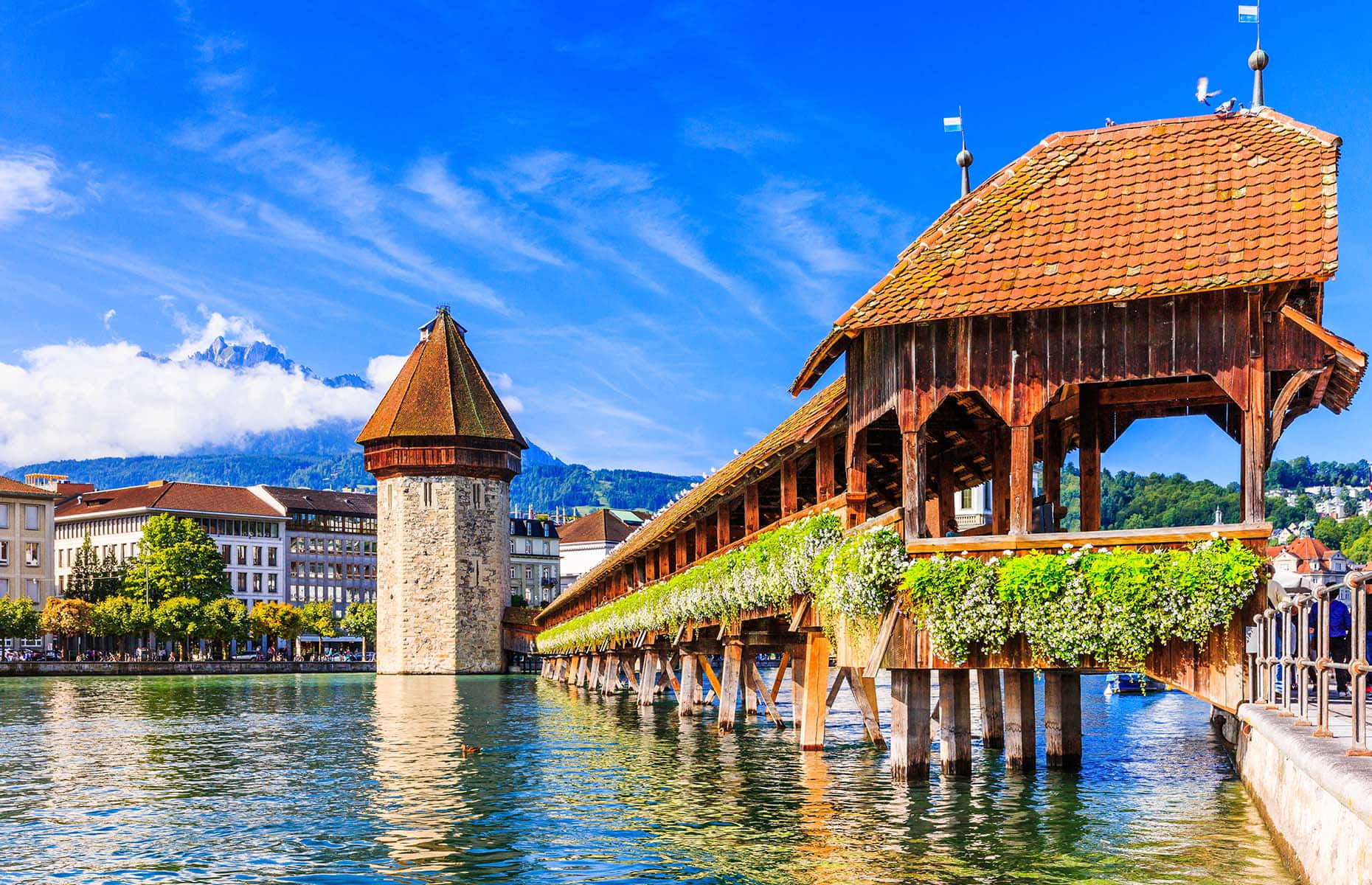 Picturesque Scene Of Lucerne Wallpaper