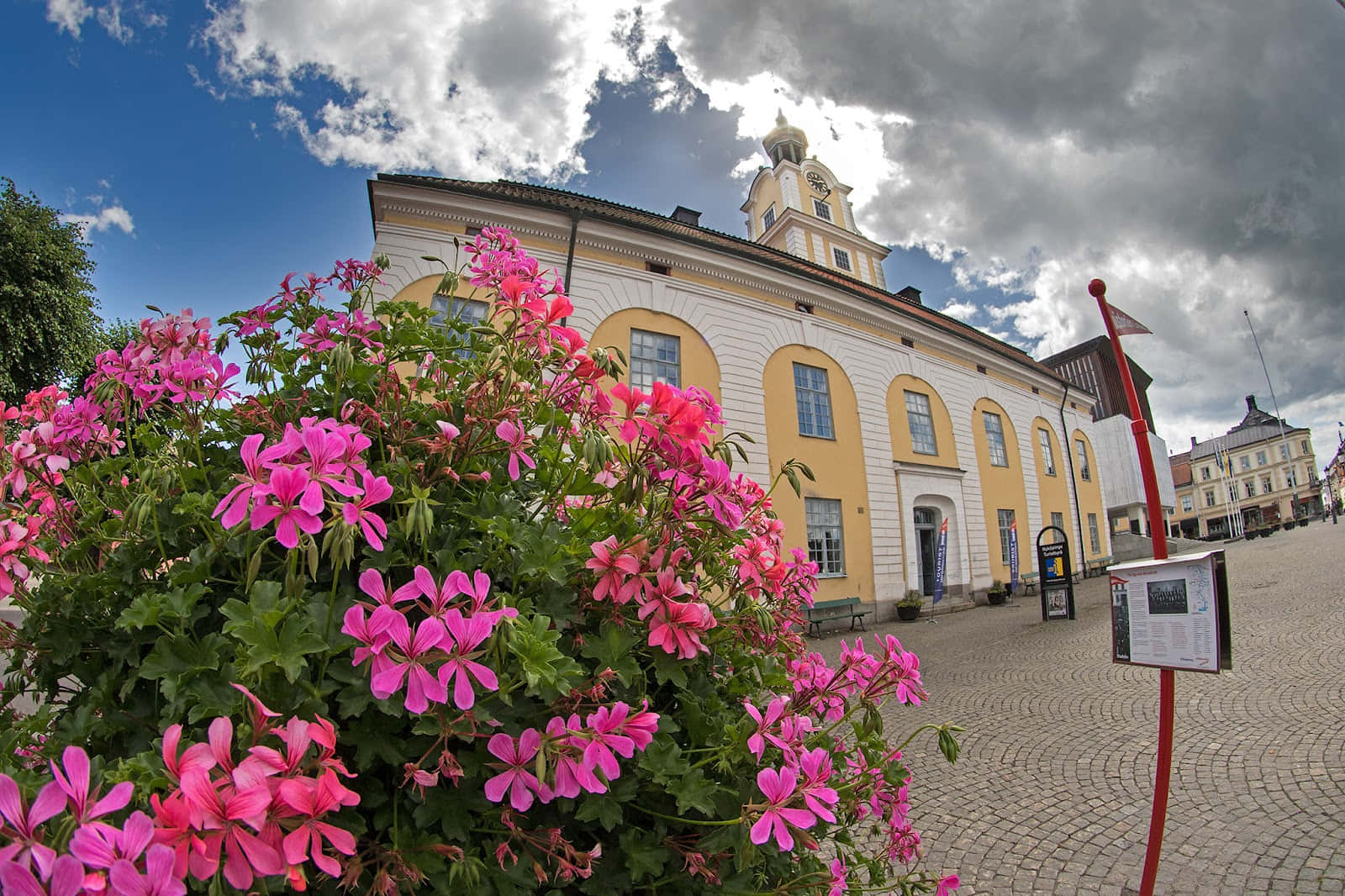 Picturesque View Of Nyköping Harbor Wallpaper