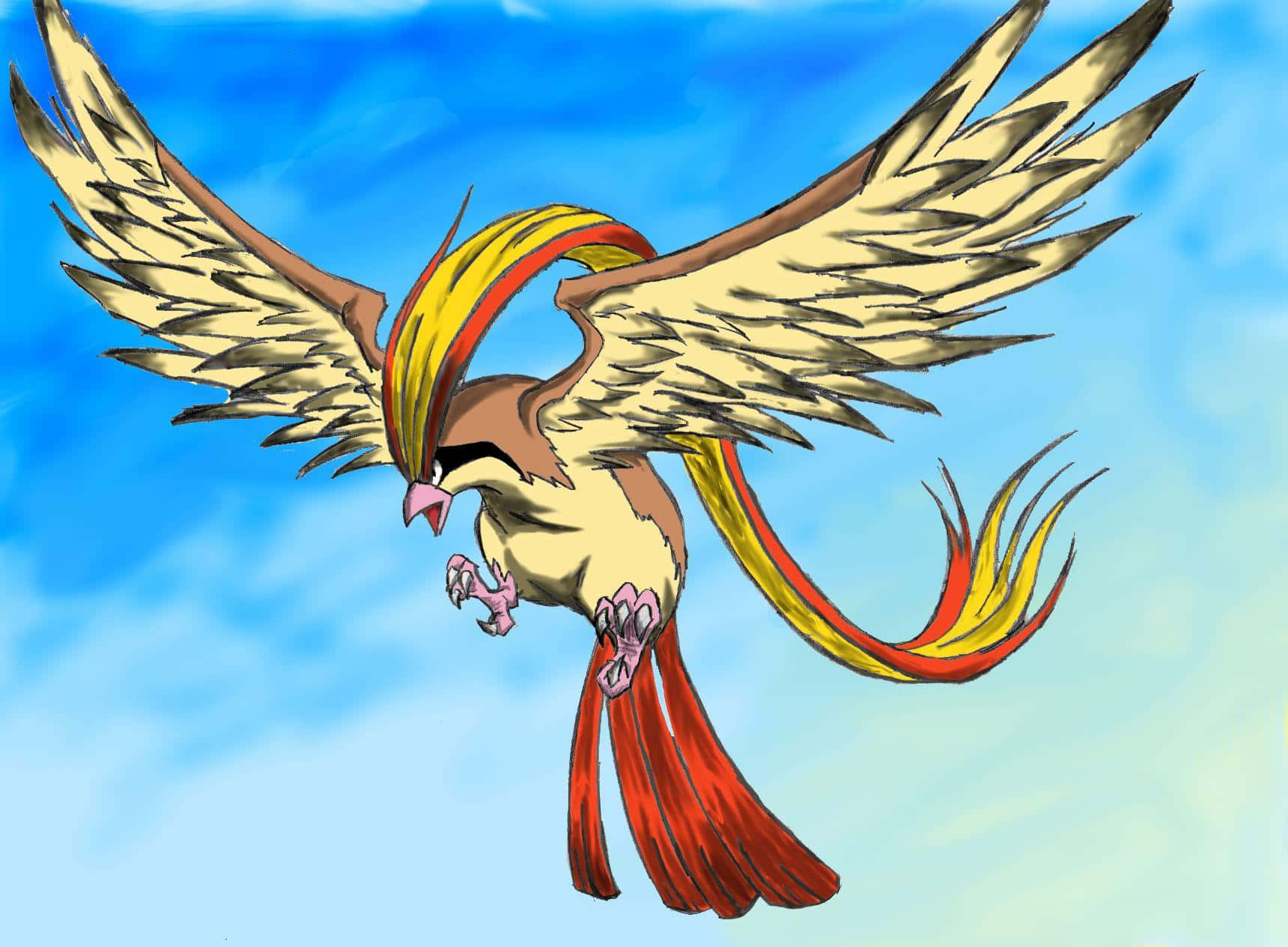 Pidgeotto Soaring Wallpaper