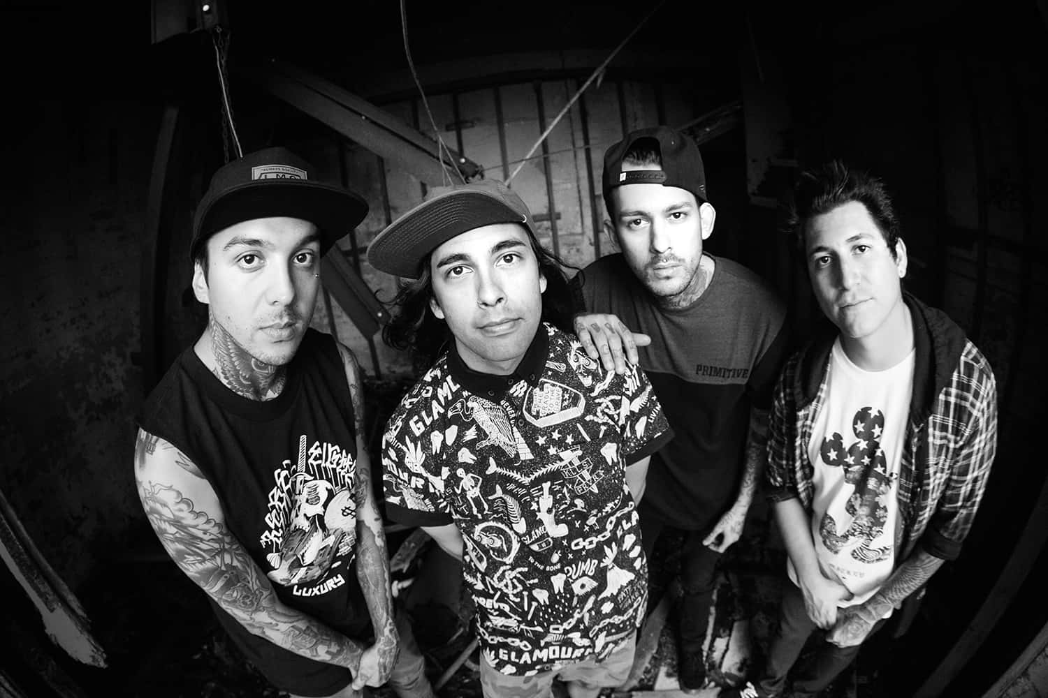 Pierce The Veil Band Monochrome Wallpaper