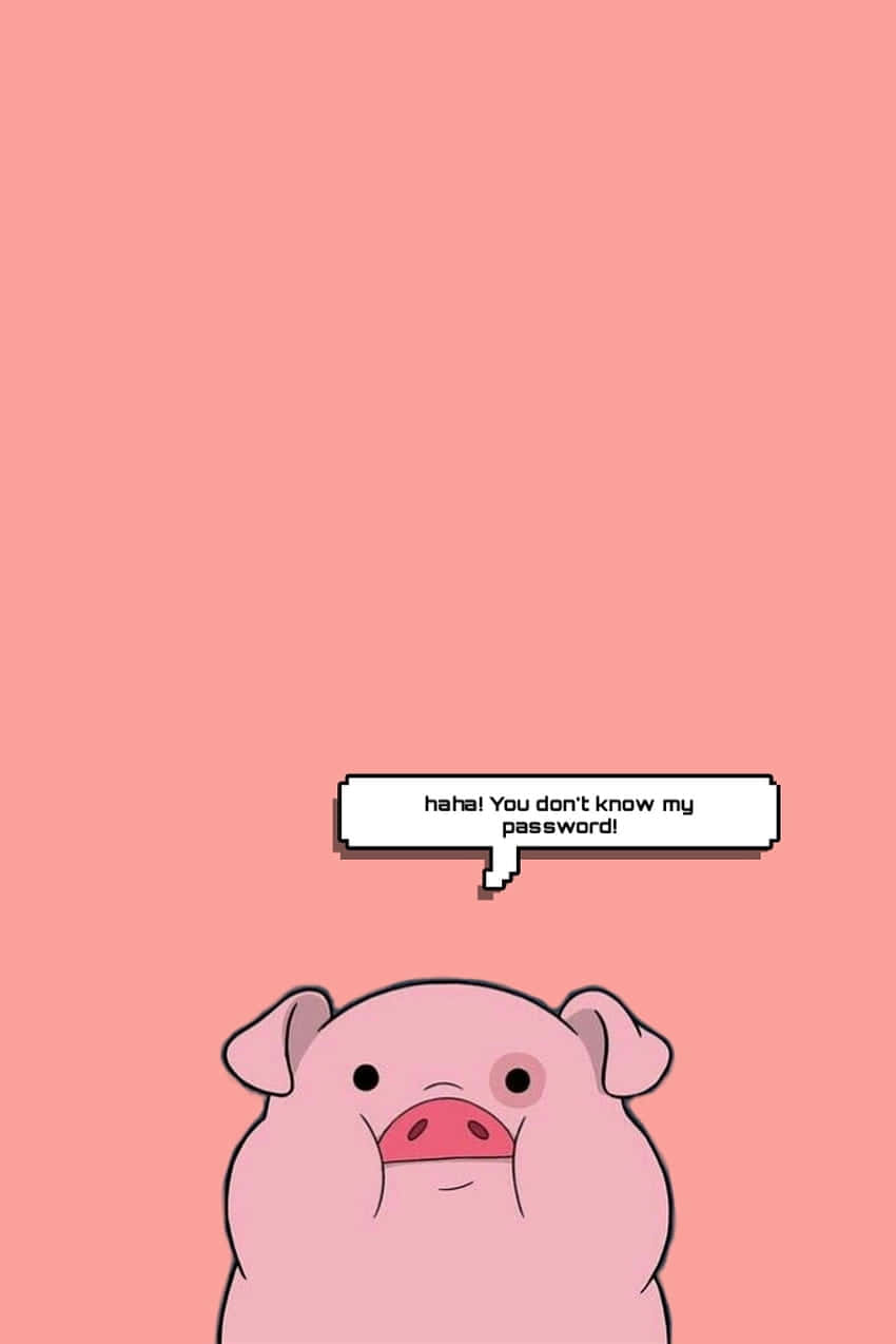 Pig Secure Password Illustration Wallpaper