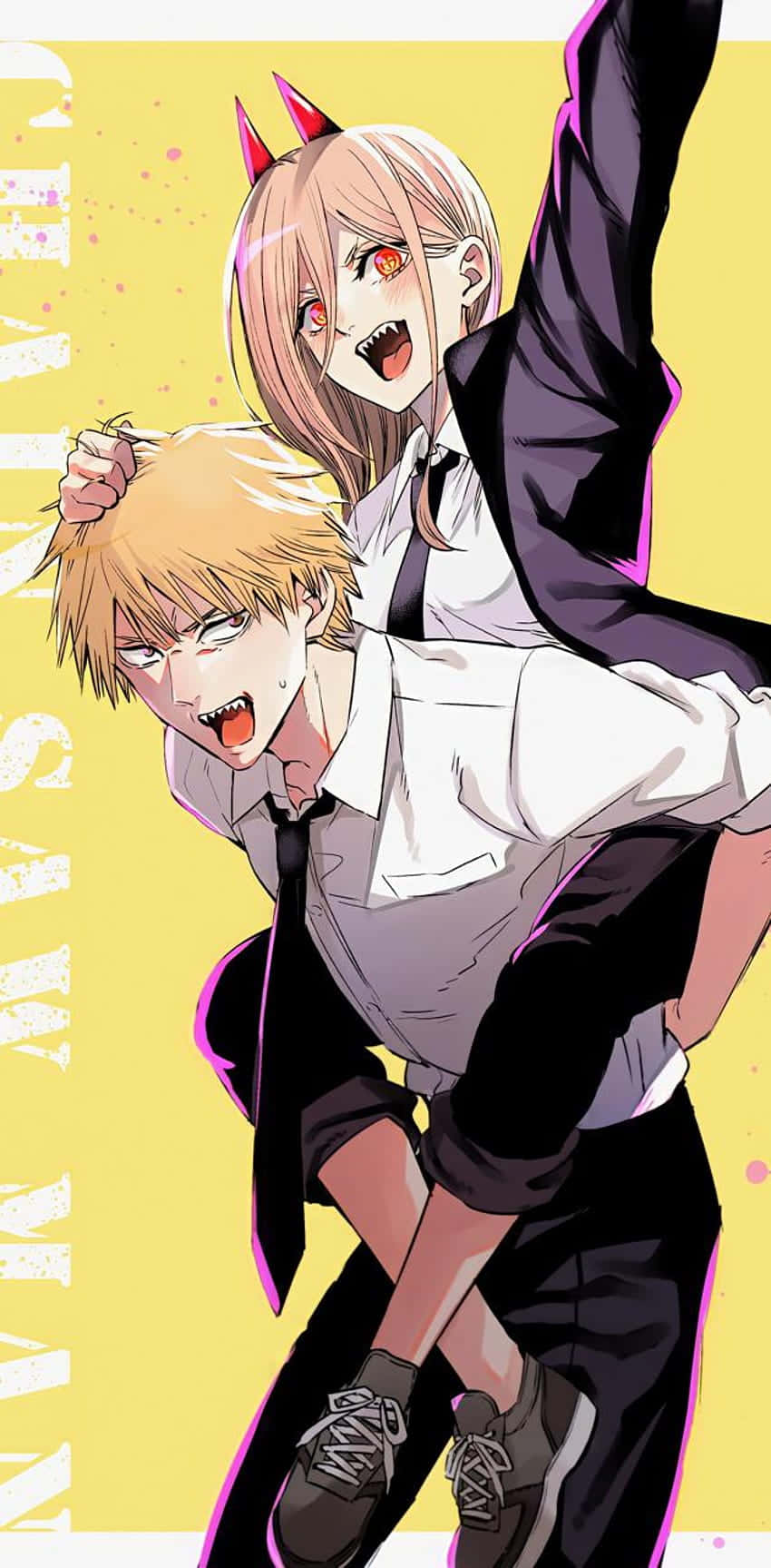 Piggy Back Ride Chainsaw Man Pfp Wallpaper