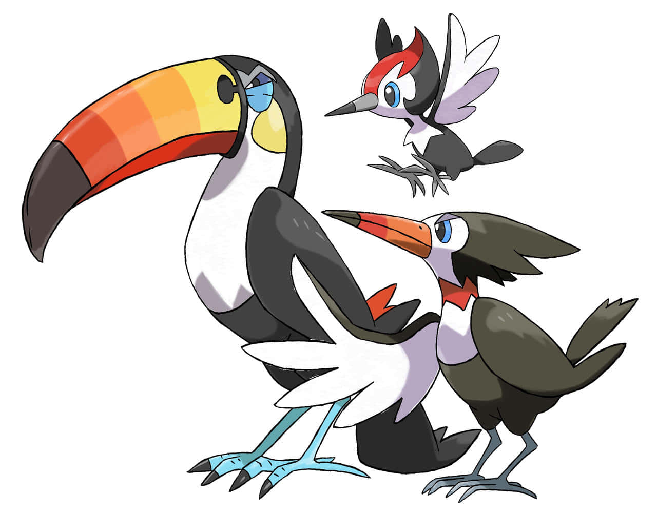 Pikipek, Trumbeak, And Toucannon Wallpaper