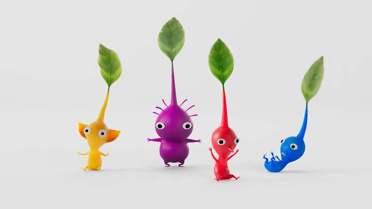 Pikmin_ Characters_ Lineup Wallpaper