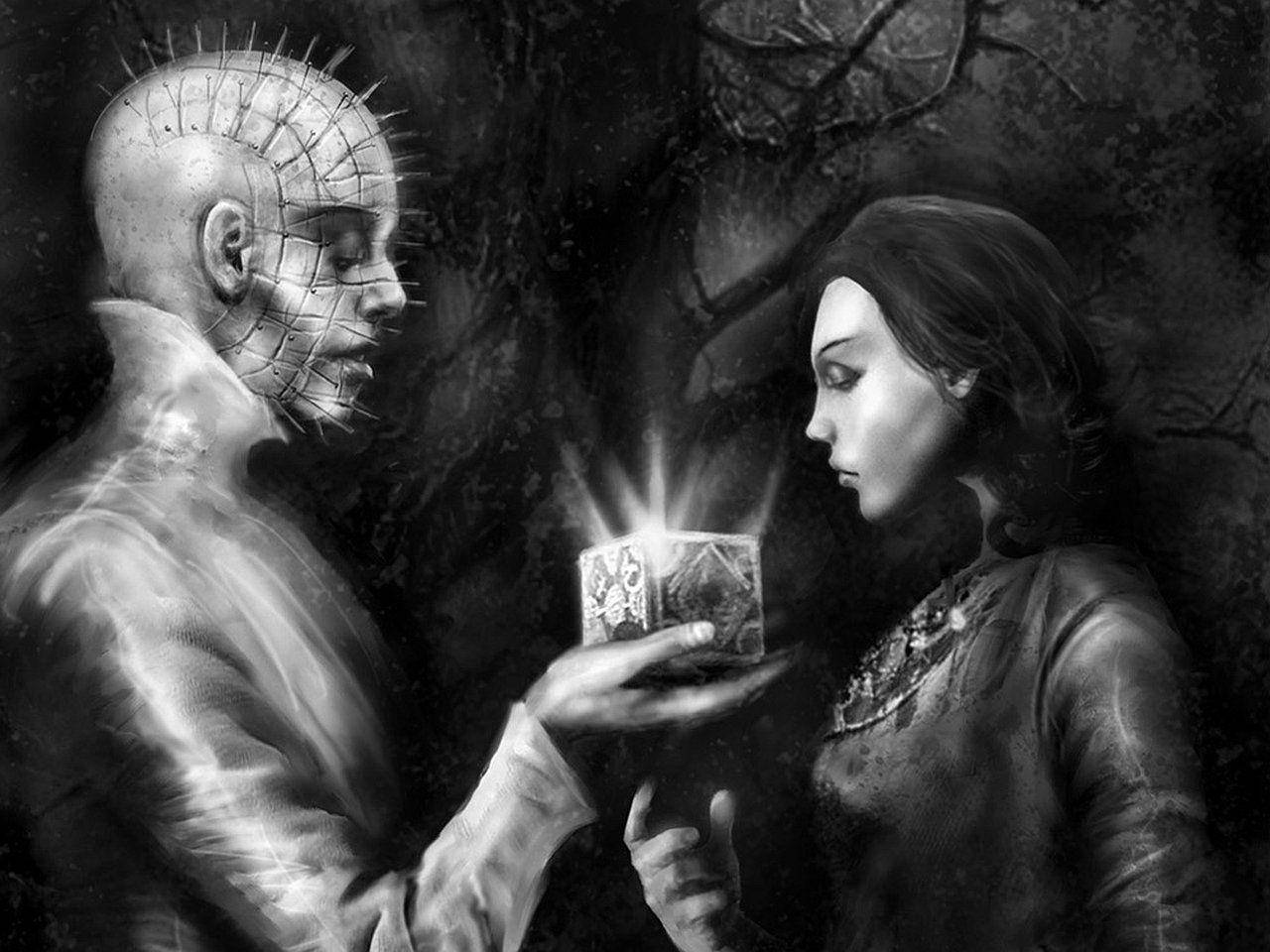 Pinhead Black And White Comic Art Wallpaper