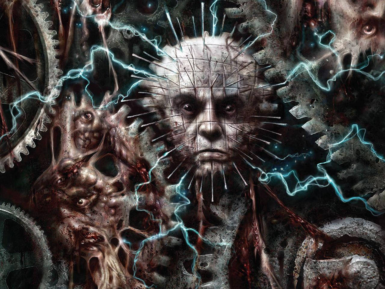 Pinhead Scary Funk Art Wallpaper