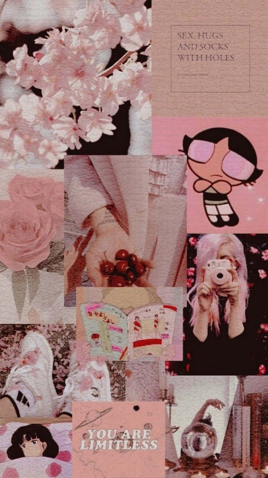 Pink Aesthetic Collage Wallpaper