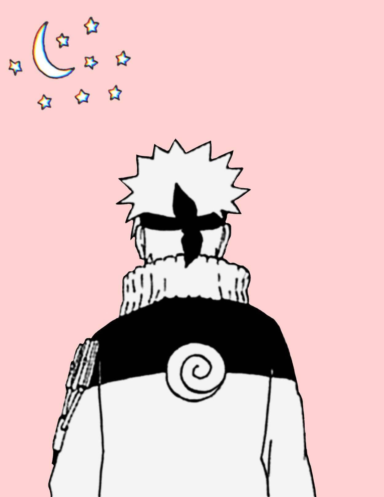 Pink Aesthetic Naruto Back Angle Wallpaper