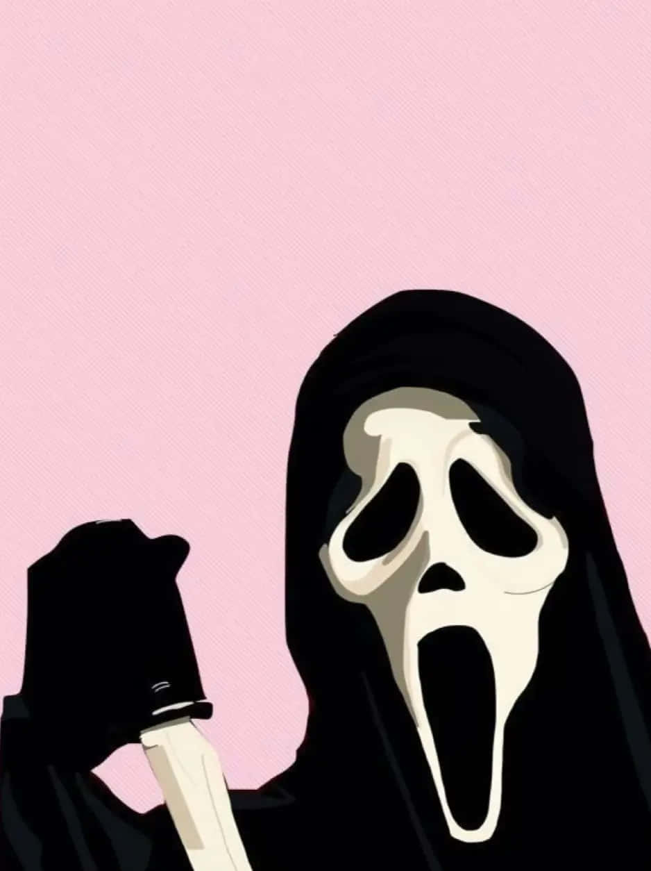 Pink Backdrop Ghostface Wallpaper