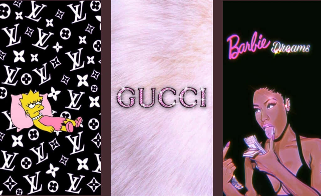 Pink Baddie Aesthetic Collage Wallpaper