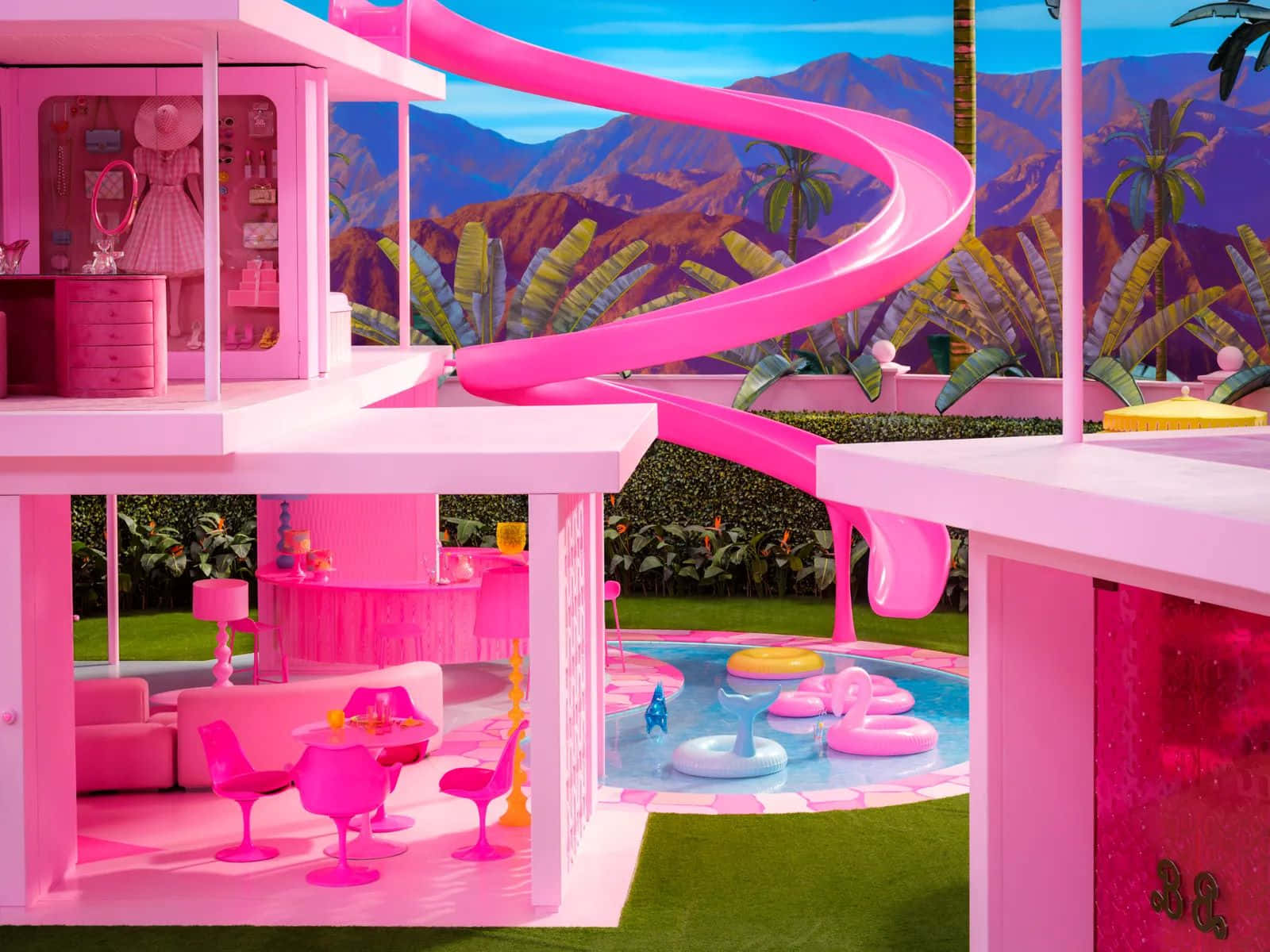 Pink Barbie Dreamhouse Aesthetic Wallpaper