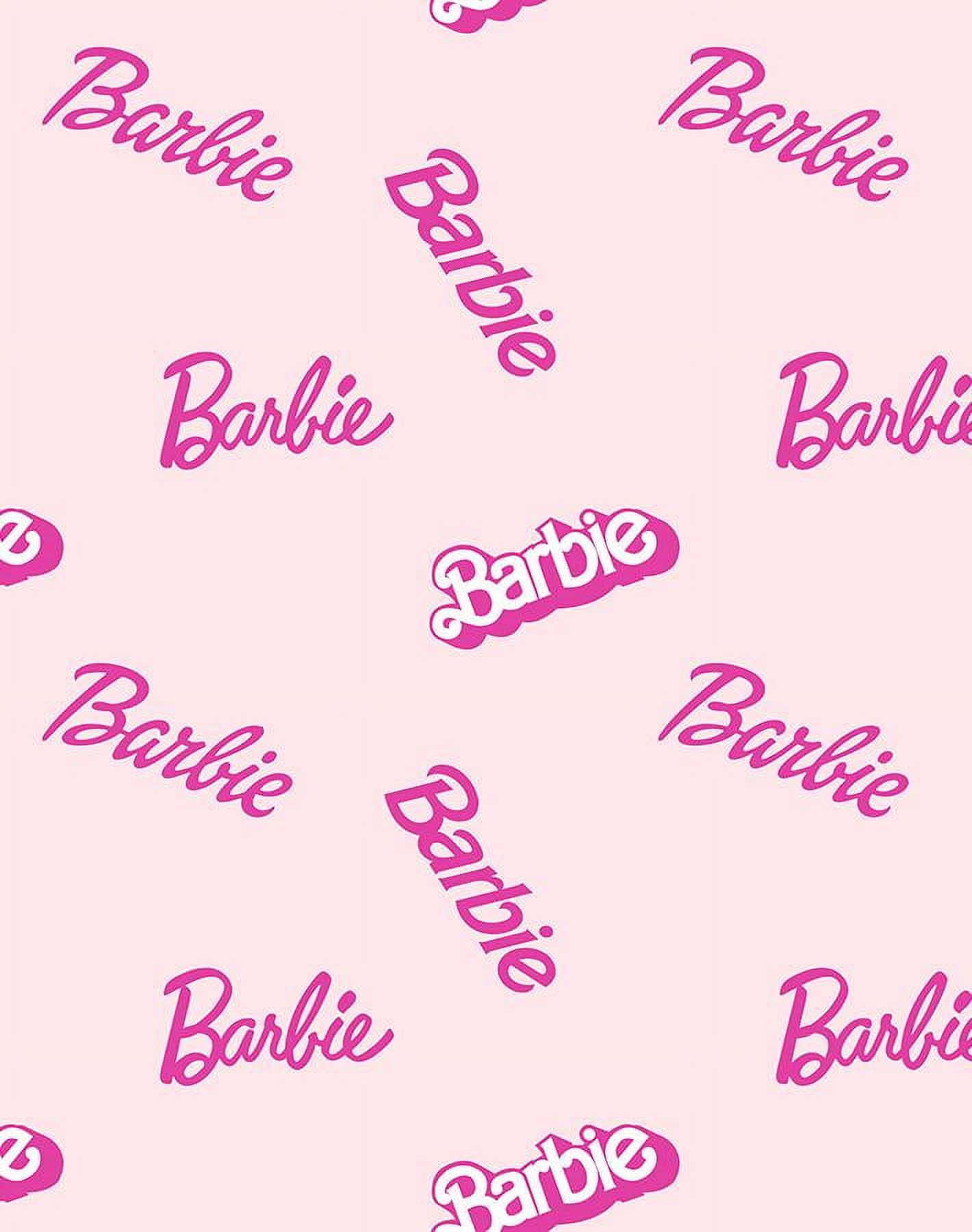 Pink Barbie Pattern Wallpaper Wallpaper