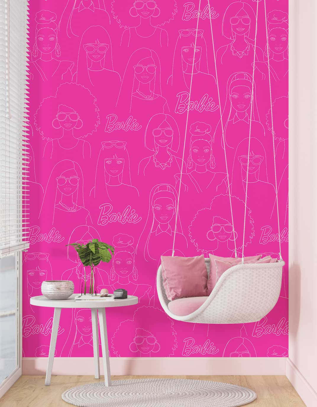 Pink Barbie Wallpaper Room Decor Wallpaper