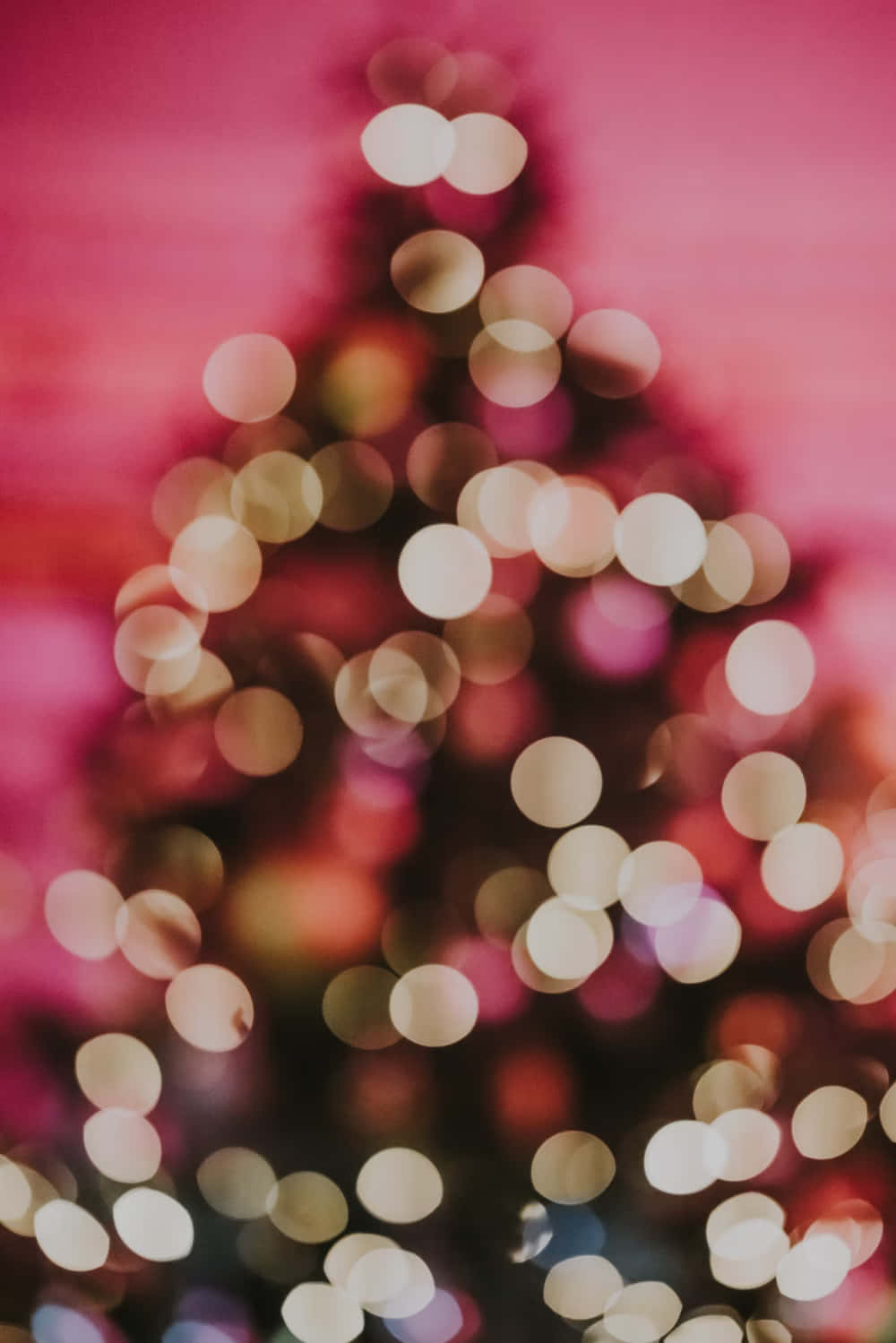 Pink Bokeh Christmas Tree Wallpaper