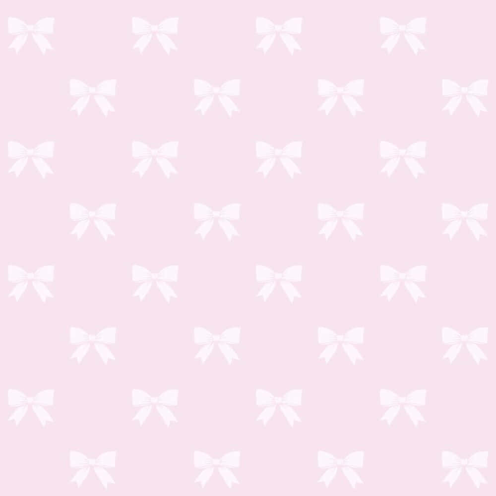 Pink Bow Pattern Background Wallpaper