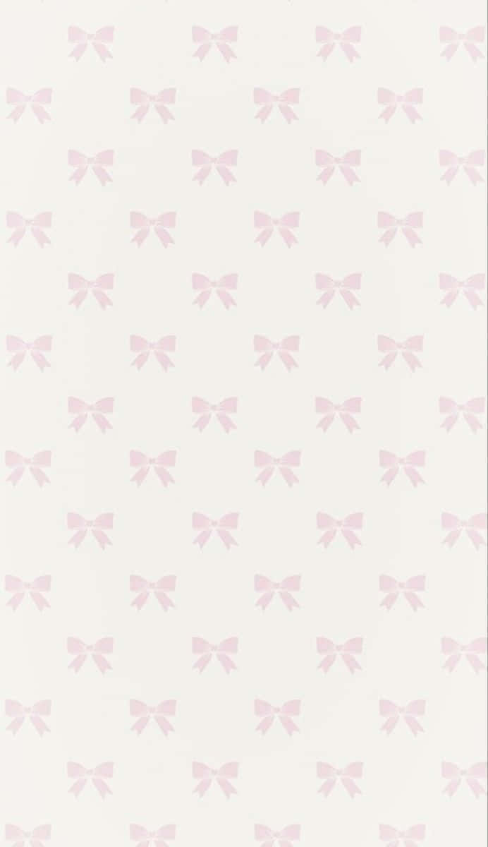 Pink Bow Pattern Background Wallpaper