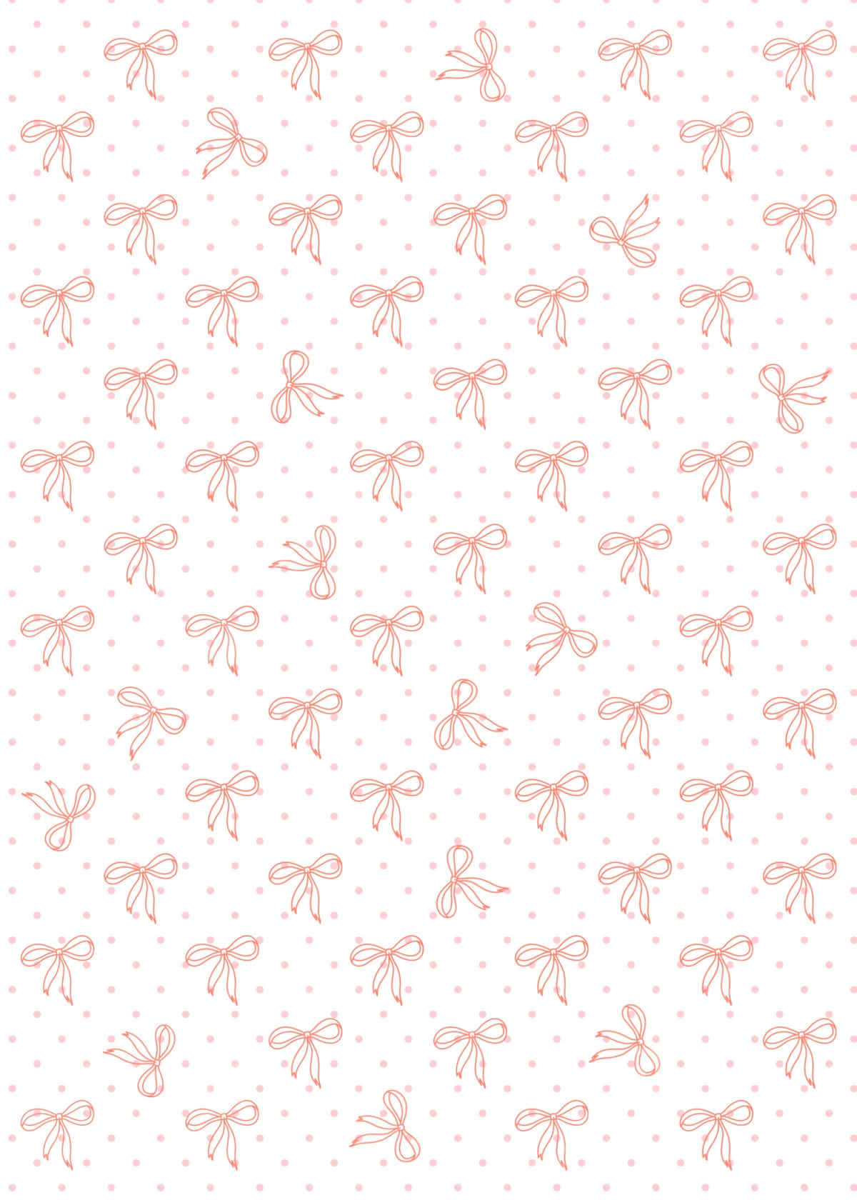 Pink Bow Pattern Background Wallpaper