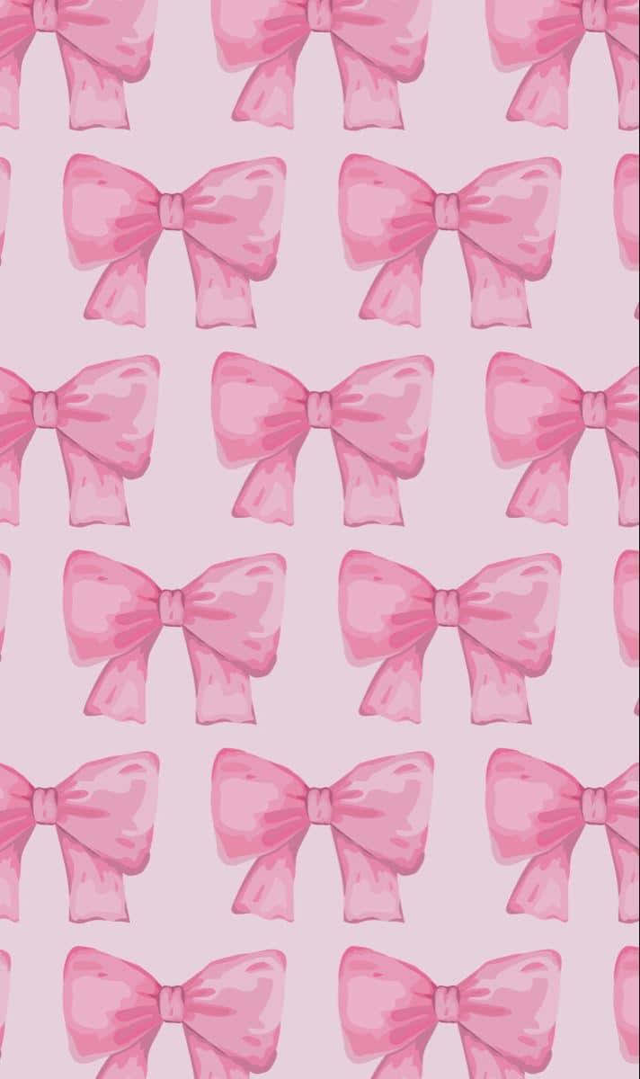 Pink Bow Pattern Wallpaper Wallpaper