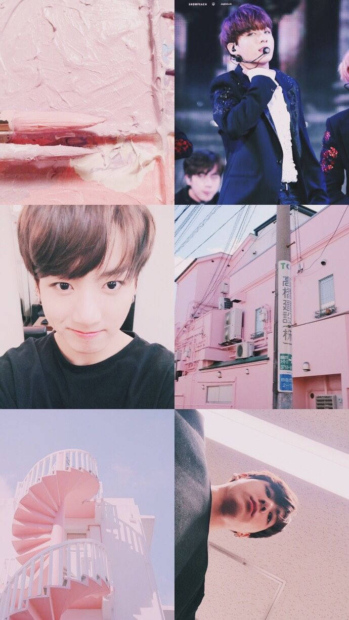 Pink Bts Aesthetic Jeon Jung Kook Wallpaper